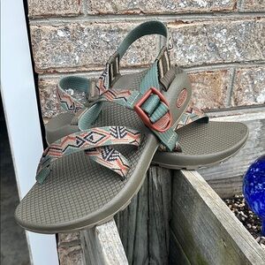 Chaco Green and Brown Adventure Sandals